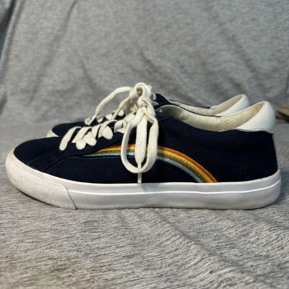 MADEWELL Delia Deep Navy Rainbow Sneakers, Women’s Size 8,‎ EUC - Picture 2 of 8